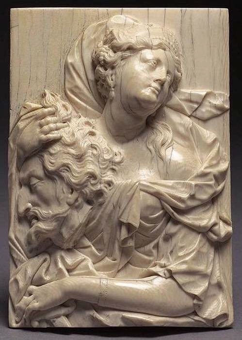 Judith with the Head of Holofernes, ivory relief, 14.7 x 10 cm