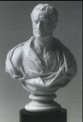  Head and Shoulders bust of Isaac Newton Ivory miniature, original by Roubilliac
