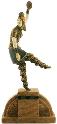 The Russian dancer, bronze, ivory on marble and onix 15,4 x 0 in. / 39 x 0 cm. 1928 -
