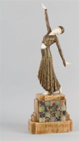 Dancer, bronze with polychrome patina and ivory 22,8 x 0 in. / 58 x 0 cm.