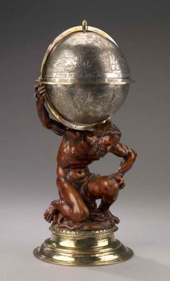 Heschler, Hercules Supporting Heavy Spehere (boxwood, silver)
