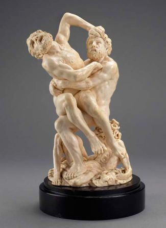 Hercules and Anateus (with one of the Furies)â€¨before 1695,â€¨ivoryâ€¨ The Thomson Collection: Art Gallery of Ontario