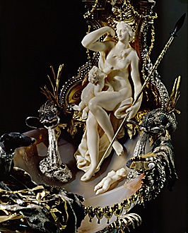 Detail of Bath of Diana, ivory, 1701