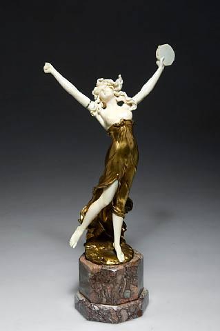 Preiss, Dancer with tambourine. About 1900.